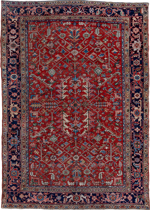 Antique Heriz Area Rug (7' x 10')